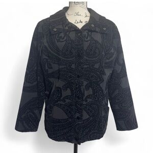 Chico's‎ Black Utility Jacket with Structured Shoulders